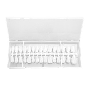 Unique Bargains Women's Full Coverage Almond Fake Nails Clear 1 Set - 1 of 4