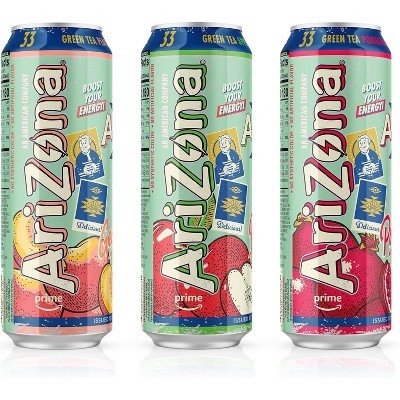 Arizona X Fallout Green Tea Variety Energy Drinks - 22 Fl Oz Can (Pack of 12)