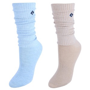 Sperry Women's Super Comfy Boyfriend Crew Socks (2 Pair Pack) - 1 of 4