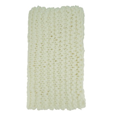 Sevan Electric Chunky Knit Ivory Throw Blanket - 23"x19"