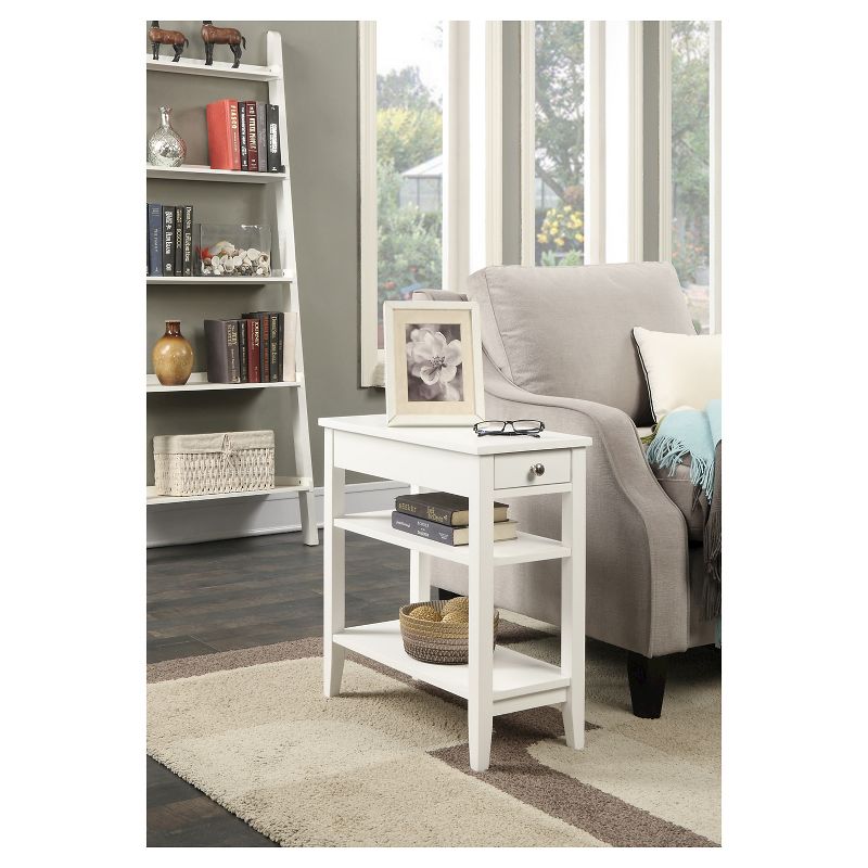 American Heritage 3 Tier End Table with Drawer - Breighton Home, 4 of 8