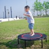 DSVIMOY Trampoline for Kid, 40 Inch Mini Exercise Trampoline for Adults or Kids, Indoor Fitness Rebounder Trampoline , Black, 39.37*39.37*9.84 - 2 of 4