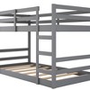 NicBex Twin Size Bunk Bed Pine Frame Bed Frame with Full Length Guardrails and 2 Ladders, No Box Spring Required, Space Saving - image 4 of 4