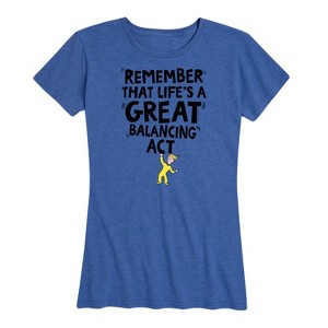 Women's - Dr. Seuss - Life Great Balancing Act Short Sleeve Graphic T-Shirt - 1 of 4