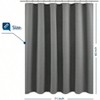 Short Shower Curtain Fabric with 66 inch Length, Waffle Weave, Hotel Luxury Spa, 230 GSM Heavy Duty, Water Repellent - 2 of 4