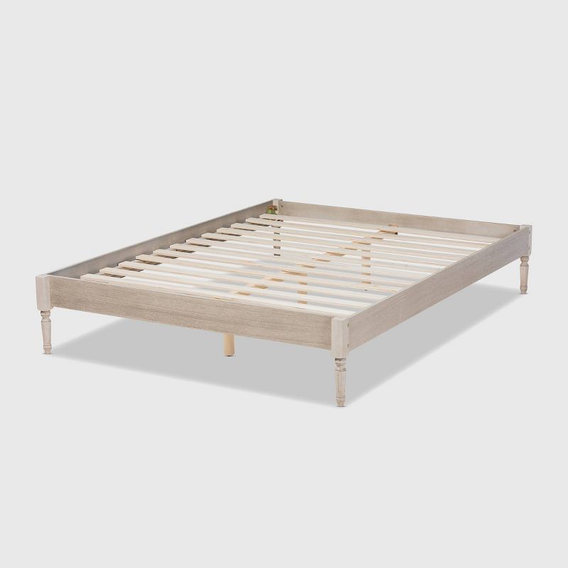 Colette French Bohemian Wood Platform Bed Frame - Baxton Studio, 4 of 11