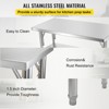 VEVOR Folding Commercial Prep Table, 48 x 24 Inch Commercial Worktable Workstation with Undershelf, Heavy-duty Stainless Steel Folding Table, Silver - 4 of 4