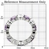Slickblue Women's Stainless Steel Ring with 5mm Amethyst CZ - Polished Finish, Eternity Style, Sizes 5-10 - 2 of 4