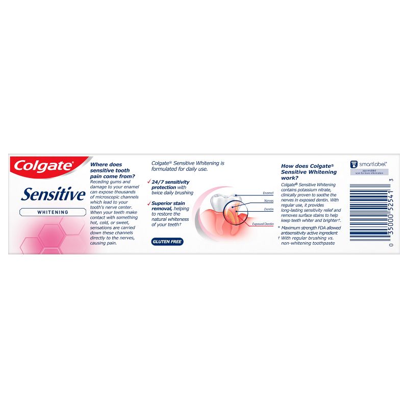 Colgate Sensitive Toothpaste Maximum Strength with Whitening - Fresh Mint Gel - 6oz, 4 of 9