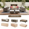 8 Piece Patio Conversation Sets with Cushions and Coffee Table Beige - 2 of 4