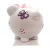 Child To Cherish 7.75 In Butterfly Piggy Bank Heart Flower Decorative Banks - 3 of 4