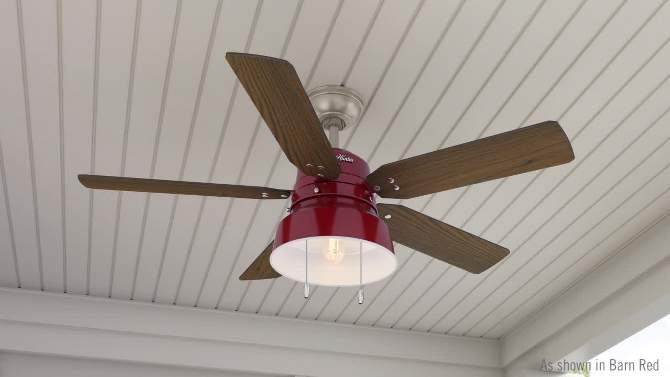 52" Mill Valley Ceiling Fan with Light - Hunter Fan, 2 of 11, play video