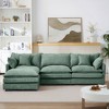 102'' Modular L-Shaped Sectional Sofa with Movable Ottoman, Chenille Upholstery, and DIY Combination - 2 of 4