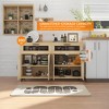 Small Sideboard Buffet Cabinet, 47 Inch Kitchen Storage Cabinet with Charging Station, Led Lights & Drawers, Wood Coffee Bar Station with Storage - 3 of 4
