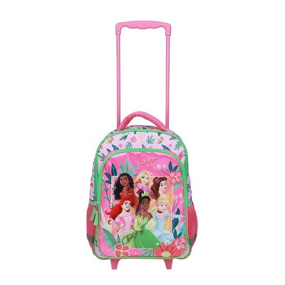 Disney 16 Princesses Girls Rolling Backpack With Adjustable Handle Target