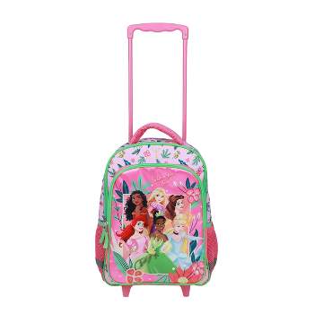 Disney 16" Princesses Girls Rolling Backpack with Adjustable Handle