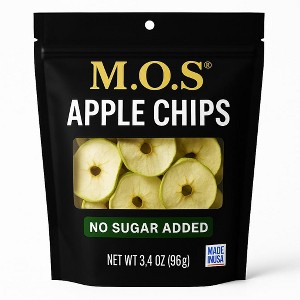 M.O.S Apple Chips No Sugar Added – Dried Apple Slices Healthy Crunchy Real Fruit Snack Made in USA 2 oz - 1 of 4