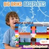 Strictly Briks Toy Building Block, Big Briks Stackable Baseplates For Towers, Shelves, Rainbow Colors, 12 Pack, 7.5x3.75 Inches - 2 of 4