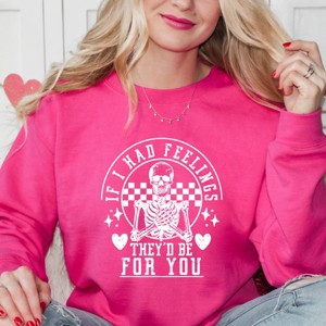 Simply Sage Market Valentine Feelings Skeleton Sweatshirt - 1 of 4