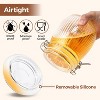 Airtight glass jars, 25 oz, 6-pack, glass storage jars, striped clip-on jars, suitable for kitchen storage. - 3 of 4