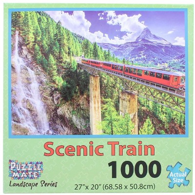 Puzzle Mate Scenic Train 1000 Piece Jigsaw Puzzle