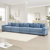 Oversized 167.6" Corduroy Cloud Modular 4-seater Sectional Sofa with Thick Cushion and Wide Armrests, 4-Piece Free combination Sofa - 2 of 4