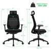 Costway High Back Mesh Office Chair Swivel Reclining Task Chair w/Clothes Hanger - 3 of 4