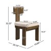 JUJABU Upholstered Fabric Dining Chairs Set of 2, with Beige Seating Solid Rubber Wood Legs, 330 LBS Weight Capacity - 4 of 4