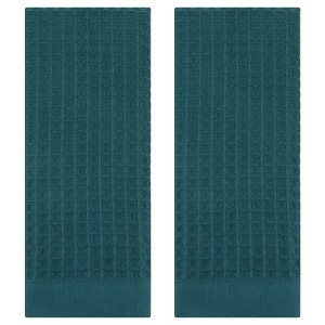 REGALWOVEN Bathroom Hotel Spa 100% Cotton Soft Absorbent Waffle Hand Towel 14 x 30 Inch 2 Pcs - 1 of 4