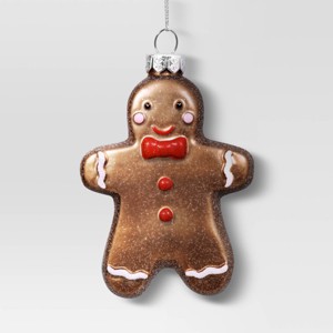 Christmas Glass Gingerbread Man Ornament - Wondershop™ - 1 of 3
