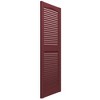 Plastic Development Group 14 x 59 Inch Outdoor Vinyl Louvered Shutters, Bordeaux - 2 of 4