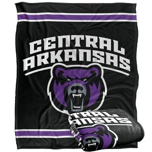 University Of Central Arkansas Primary Logo Stripes Silky 50x60 Blanket, 1 Sided 50x60 - 1 of 4