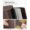 SONGMICS Slim Trash Can, 12.7 Gallon Garbage Can for Narrow Spaces with Soft-Close Lid, Inner Bucket, and Step-on Pedal, 15 Trash Bags Included - 2 of 4