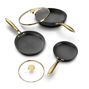 Imarku Professional Frying Pan Set, 3pcs-8 Inch&10 Inch&12 Inch Non Stick Frying Pans with Lid, Dishwasher&Oven Safe, Free-PFOA&PFAS, Even Heat - 1 of 4