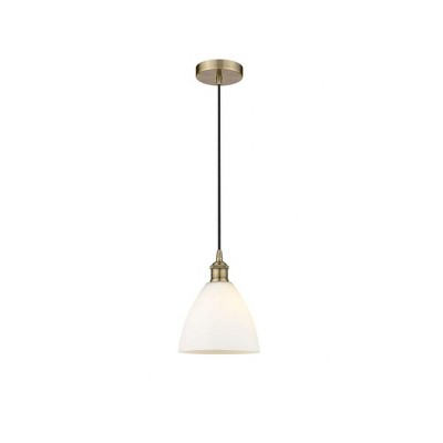 Edison Dome - 1 Light Cord Hung Mini Pendant In Industrial Style-10.25 Inches Tall and 7.5 Inches Wide