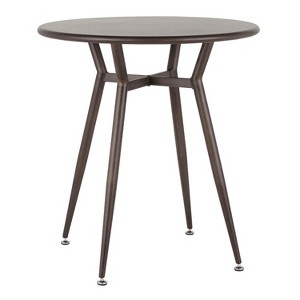 Sapphtopaz 27.75" Industrial Round Dining Table Kitchen Table Dinette Table with Metal Frame for Dining Room, Small Spaces - 1 of 4