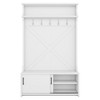 NicBex Coat Rack Freestanding with Bench and Shoe Cabinet Modern Hall Tree with Sliding Door, 5 Hooks, for Living Room, Foyer - 2 of 4