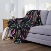 Warner Bros. Christmas Vacation Neon Christmas Lights Silk Touch Throw Blanket 50x60 Inches - 4 of 4