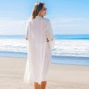 Women's Chic Sheer Beach Cover Up Dress with Crochet Details - Cupshe - 4 of 4