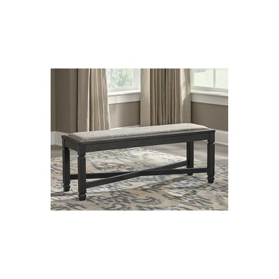 Tyler Creek 50" Black Textured Upholstered Dining Bench