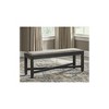Signature Design by Ashley Tyler Creek Dining Bench, Black/Brown - 2 of 4