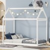 COWLOWN Twin Size Wooden House Bed, House-Shaped Design with Roof for Kids Room, Made of Pine Wood & MDF - 4 of 4