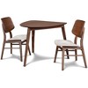 New Classic Furniture,Oscar Corner Table And 2 Wood Back Chairs In Brown - 2 of 4