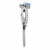 Slickblue Women's Round Sea Blue CZ Ring, Stainless Steel, Polished No Plating, Pave Style Jewelry, Size 5-10 - 2 of 4