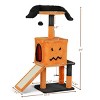 FURNIinspire Pet Tower Halloween Cat Tree Tower with Sisal Scratching Posts, Hanging Toys, Cat Activity Platform, Orange, 27.3"*11.8"*39" - 3 of 4
