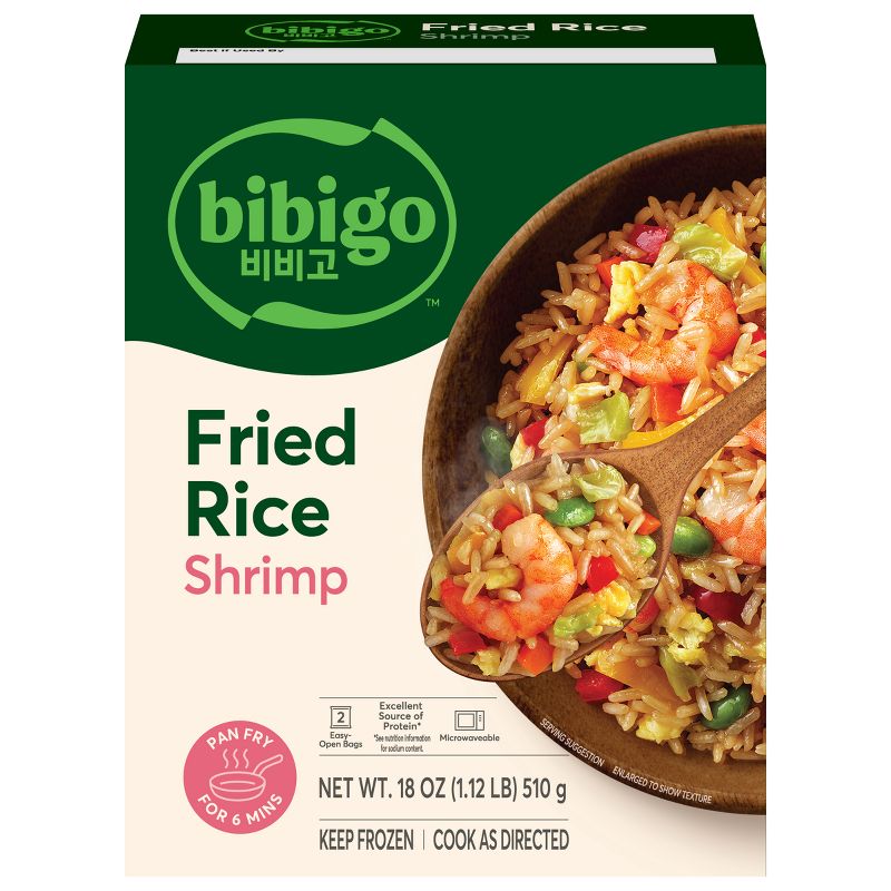 Bibigo Frozen Korean Style Fried Rice Shrimp with Soy Garlic Flavor - 18oz, 1 of 9