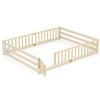 Safstar Queen Size Floor Bed w/Full Length Safety Guardrails & Door for Boys, Girls - 2 of 4