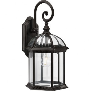 Progress Lighting Dillard 1-Light Outdoor Wall Lantern, Antique Bronze, Clear Beveled Glass - 1 of 1