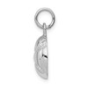 Black Bow Jewelry 14k White Gold Polished Baseball Pendant, 12mm - 2 of 4