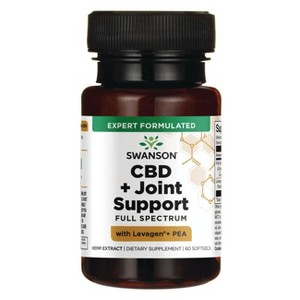 Swanson Cbd + Joint Support Full Spectrum with Levagen+ Pea 15 mg, 60 Softgels. - 1 of 2